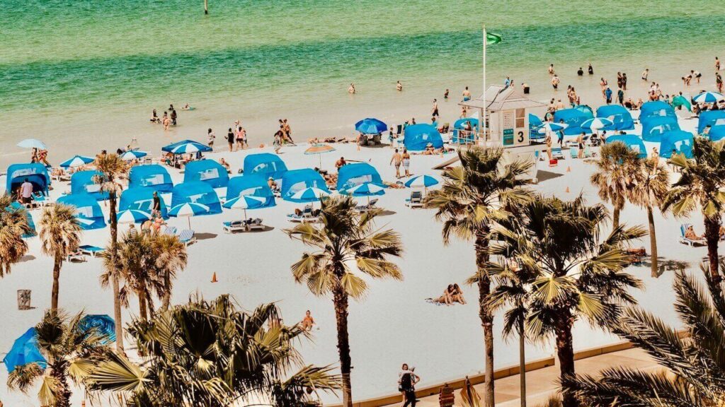 Many people visit Clearwater Beach today