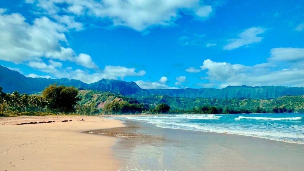 hanalei beach kauai hawaii