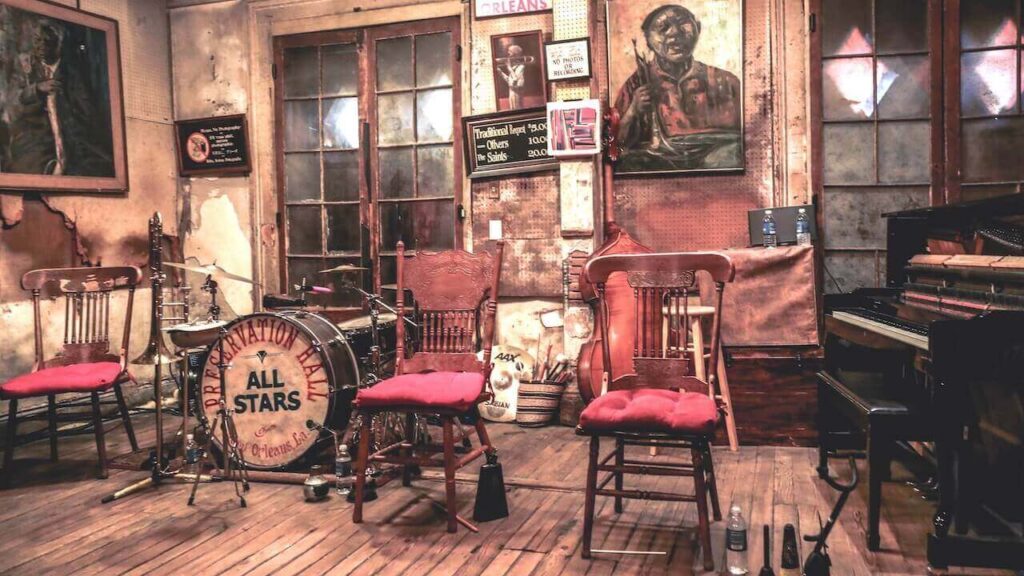 interior of Preservation Hall New Orleans