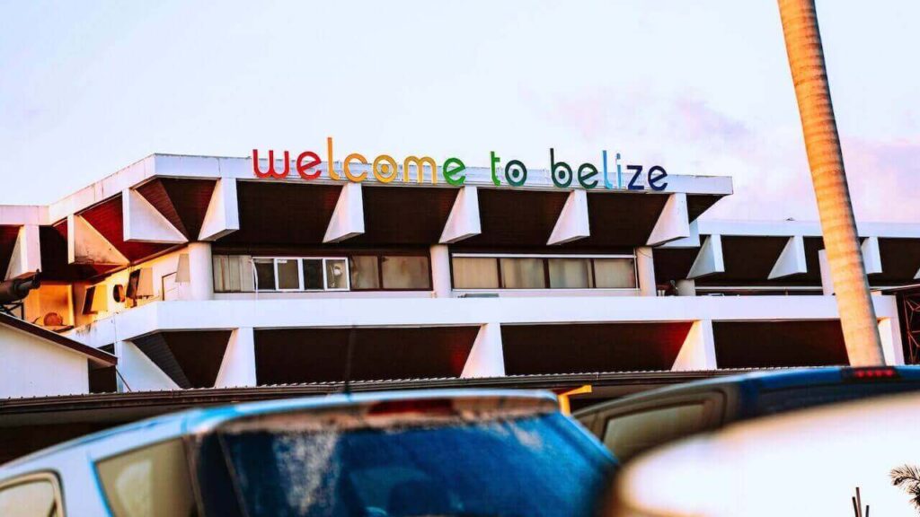 welcome to belize at belize airport