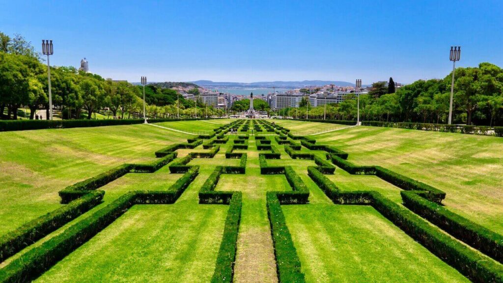 Eduardo VII Park in Lisbon Portugal