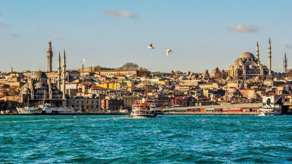 Eminönü port in Istanbul Turkey
