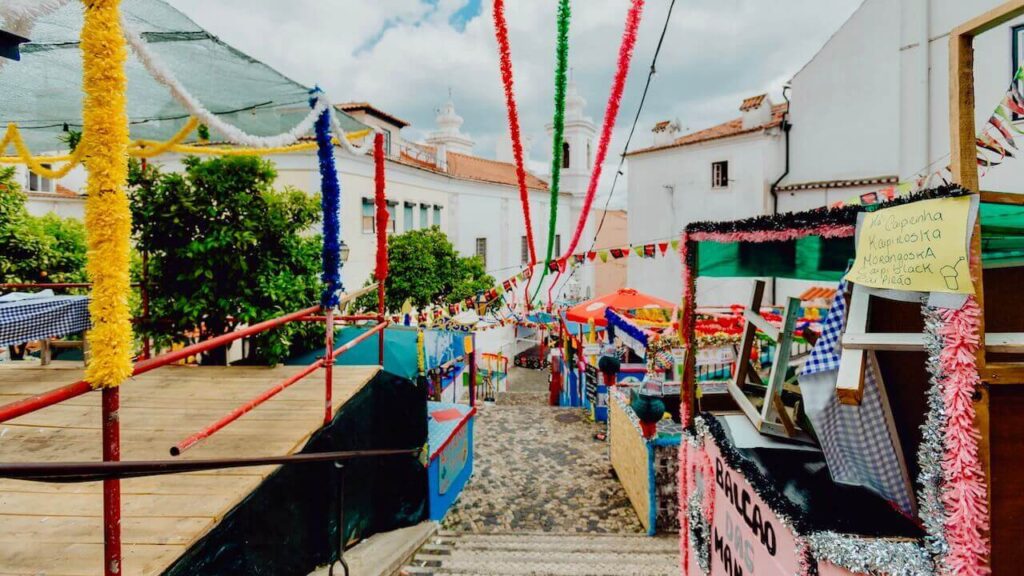 Streets decoration in Saint Anthony Festival Lisbon