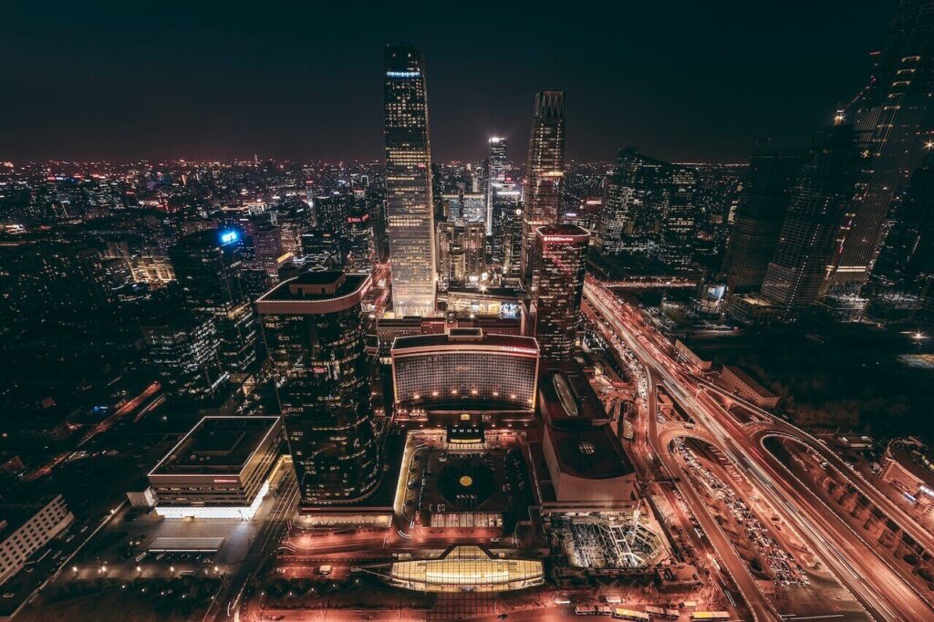 good night Beijing from one of the tallest buildings in the city