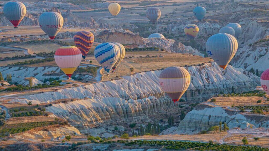 Hot air balloon photoshoot in Cappadocia, Turkey, one of the most photogenic places in the world