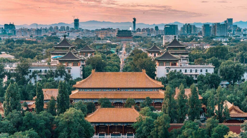 ancient Forbidden City in Beijing China