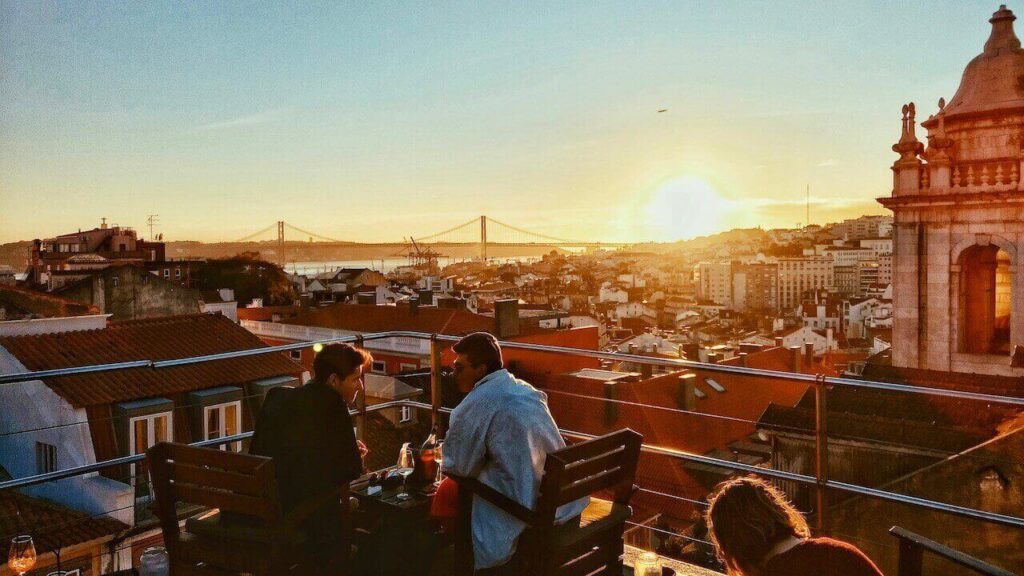 the park rooftop bar in lisbon