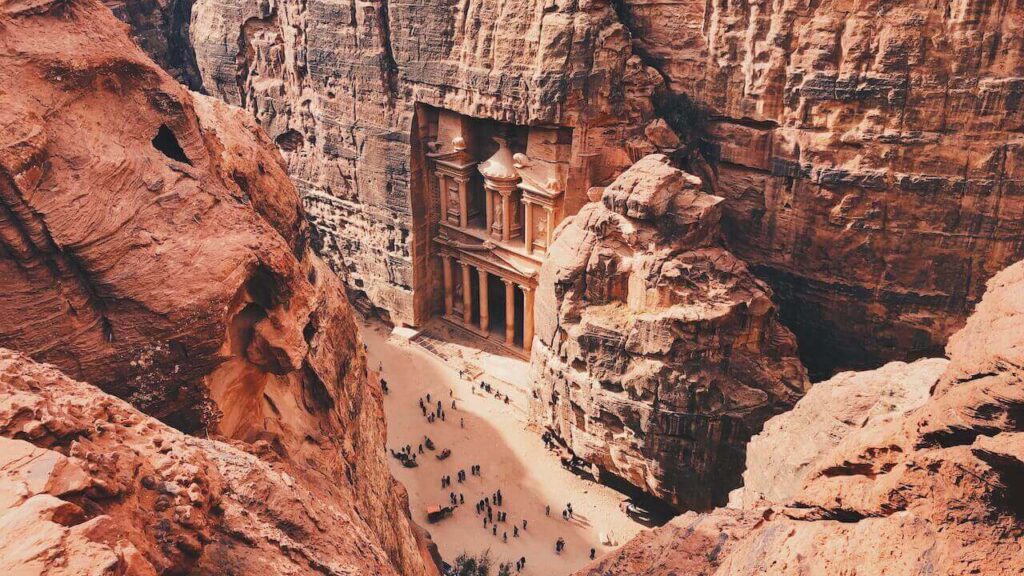 One of Petra photos was taken from above
