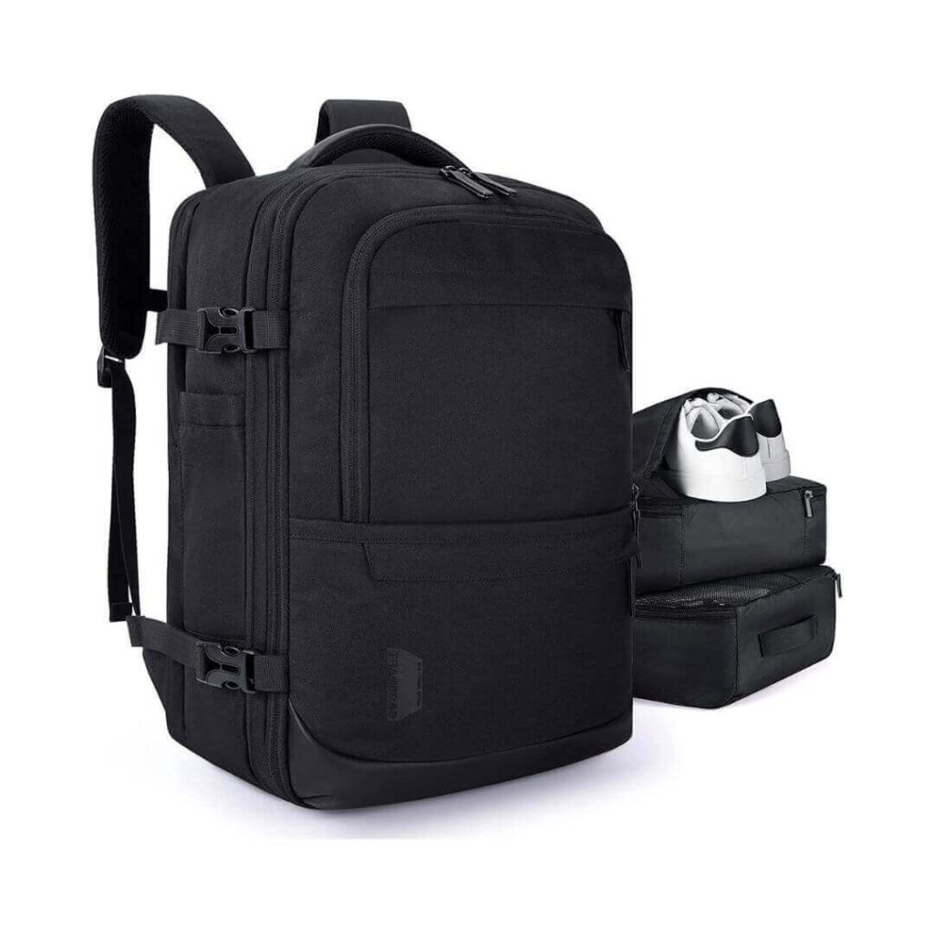 BAGSMART Expandable Travel Backpack 40L obsidian black