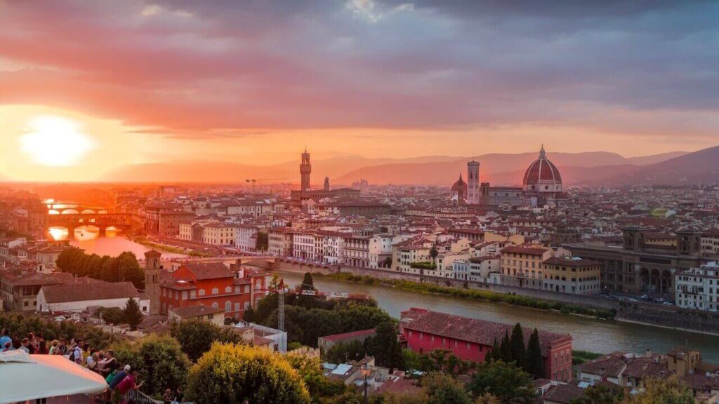 piazzale michelangelo at sunset
