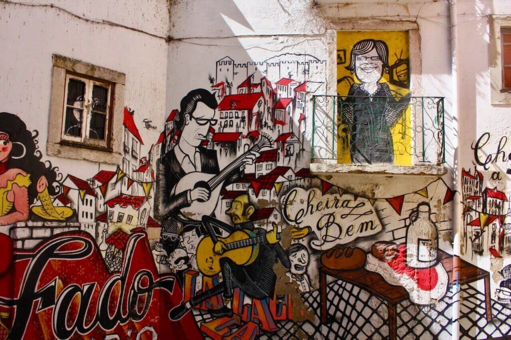 Admiring street art is one of the interesting and unusual things to do in Lisbon