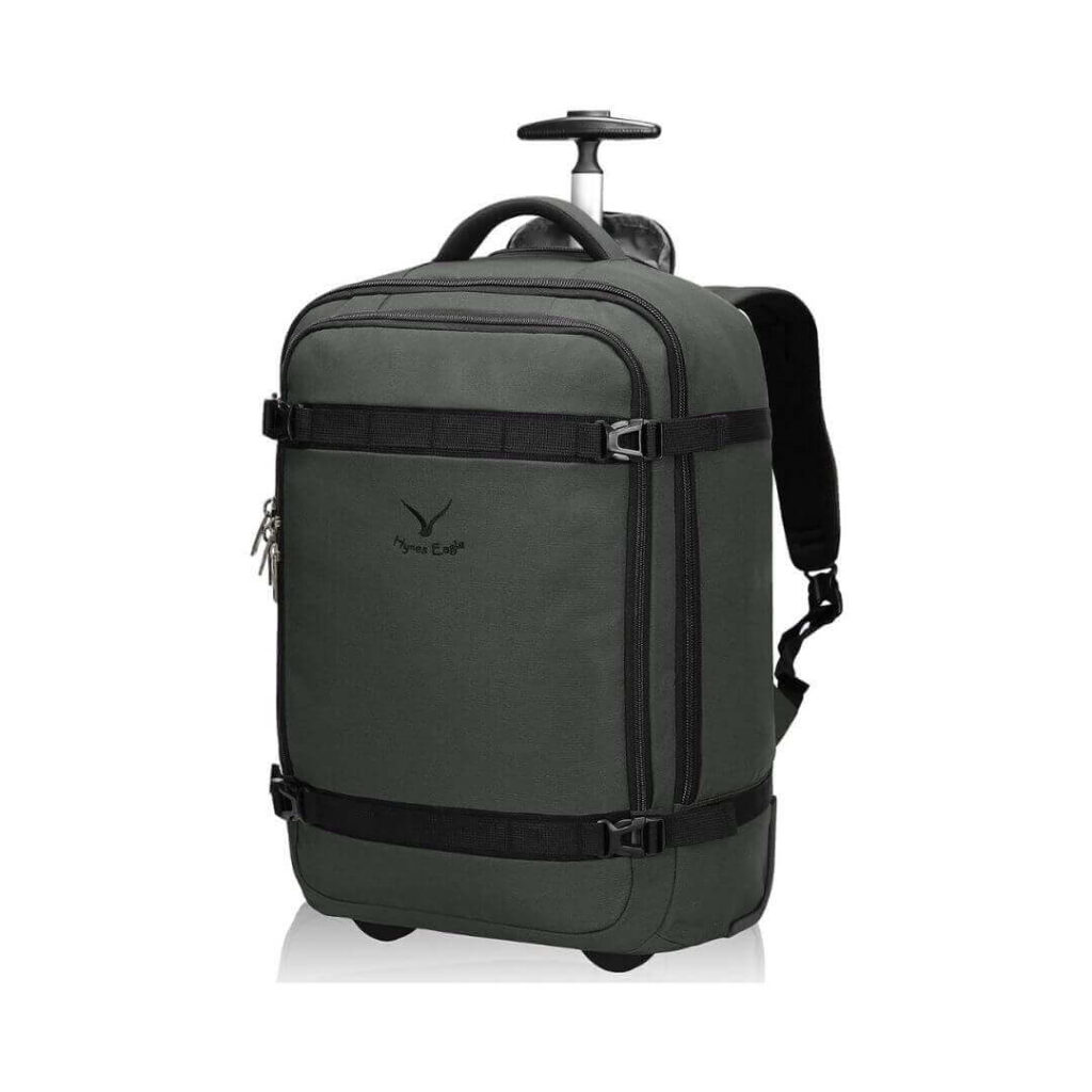 Hynes Eagle Rolling Backpack 42L Backpack with Wheels grey casual style