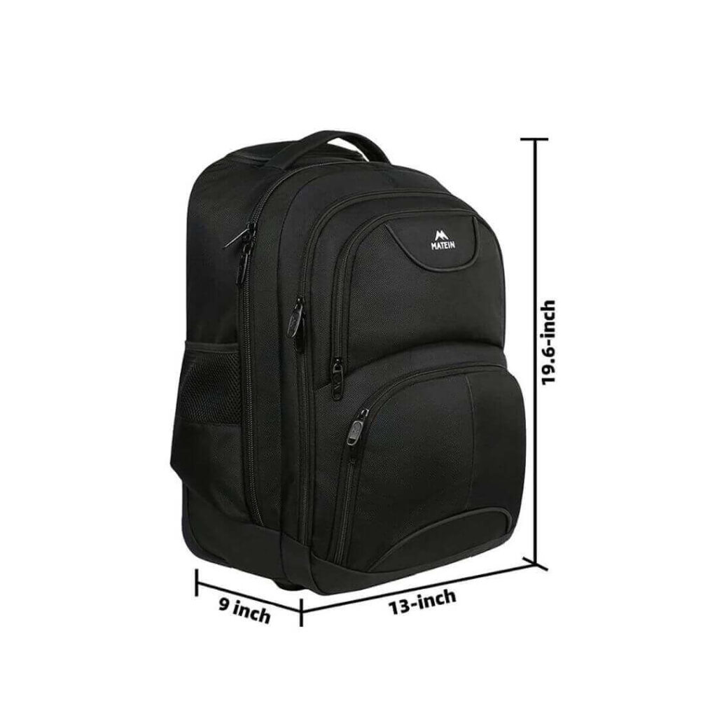 17-inch MATEIN Rolling Backpack review with 36L capacity
