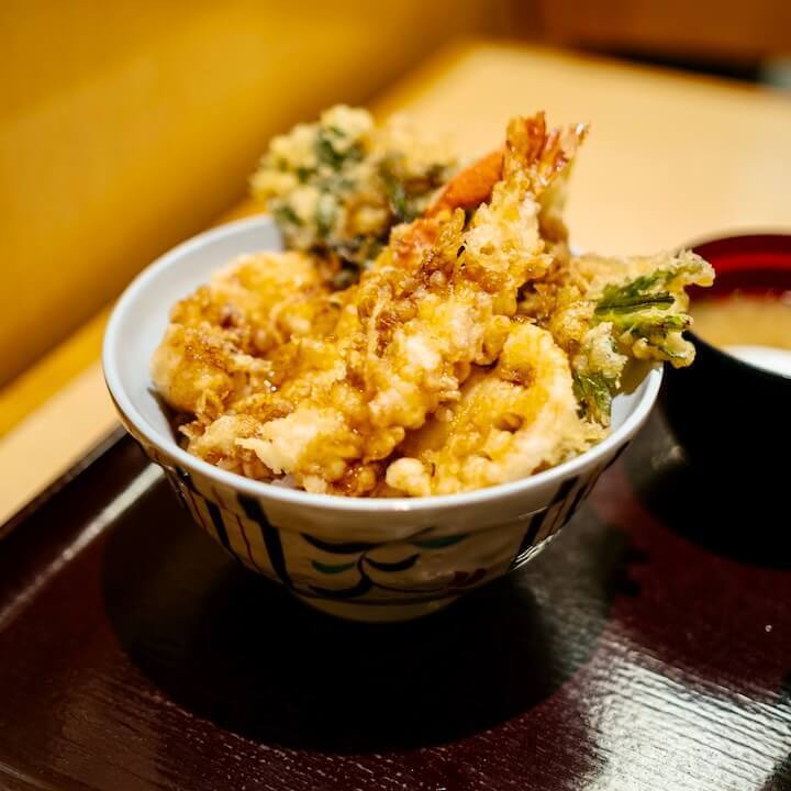 tempura fried shrimp and vegetable