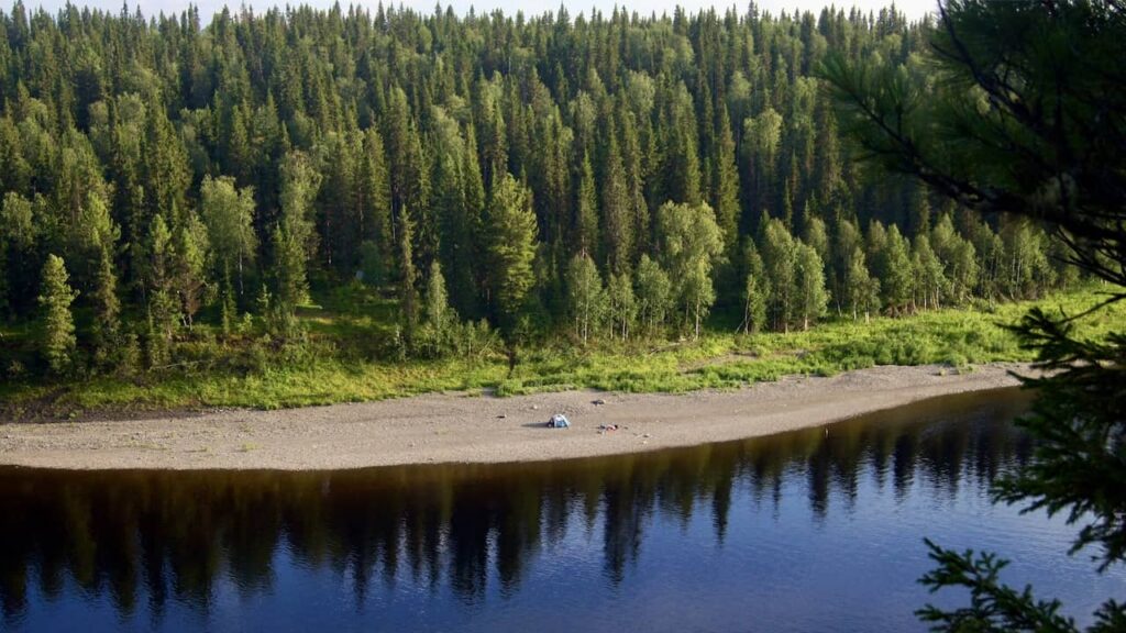 Shchugor River in Yugyd Va National Park Russia