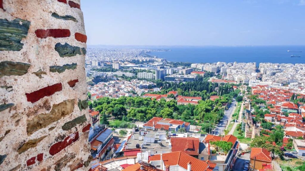 view of Thessaloniki from the old city