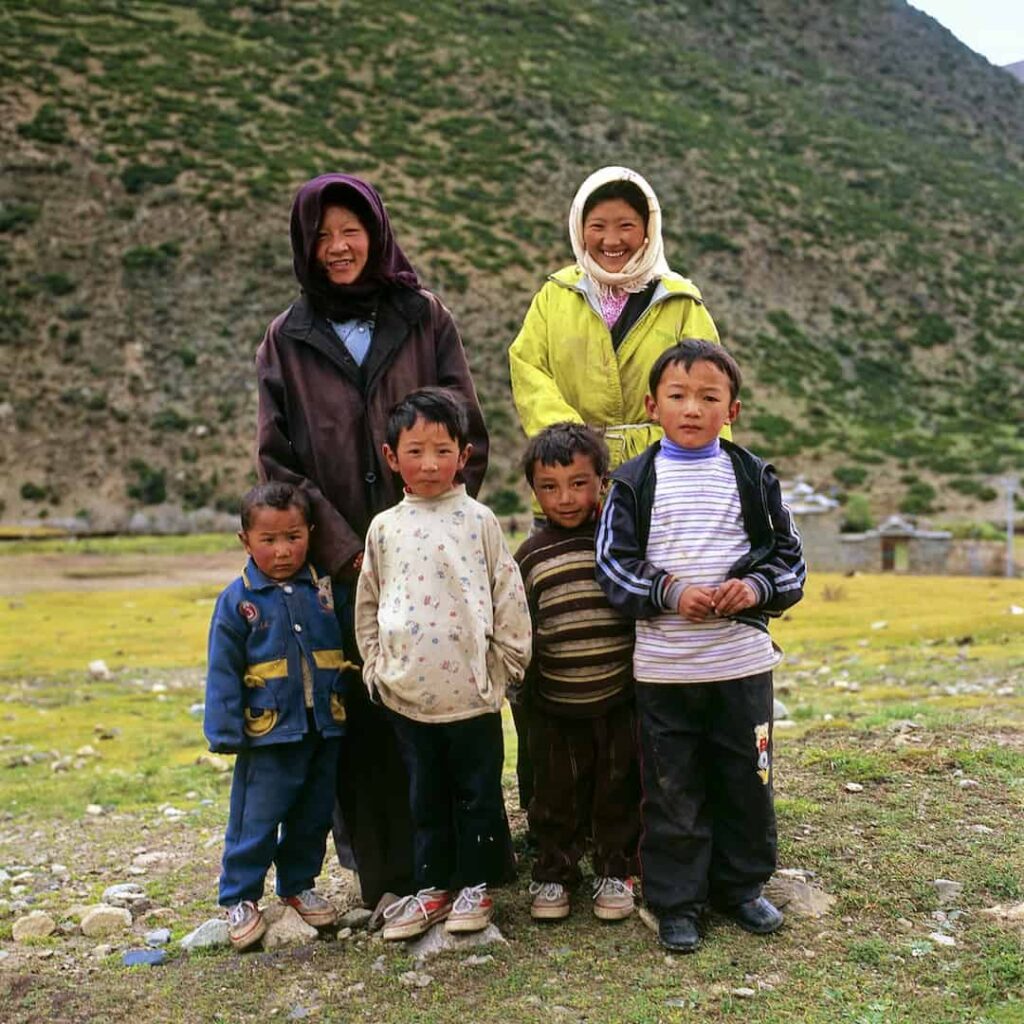 A Tibetans family of the Himalayas