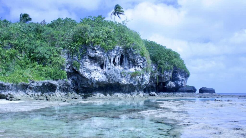 Rockpools and cliff at Niue one of world's least visited countries