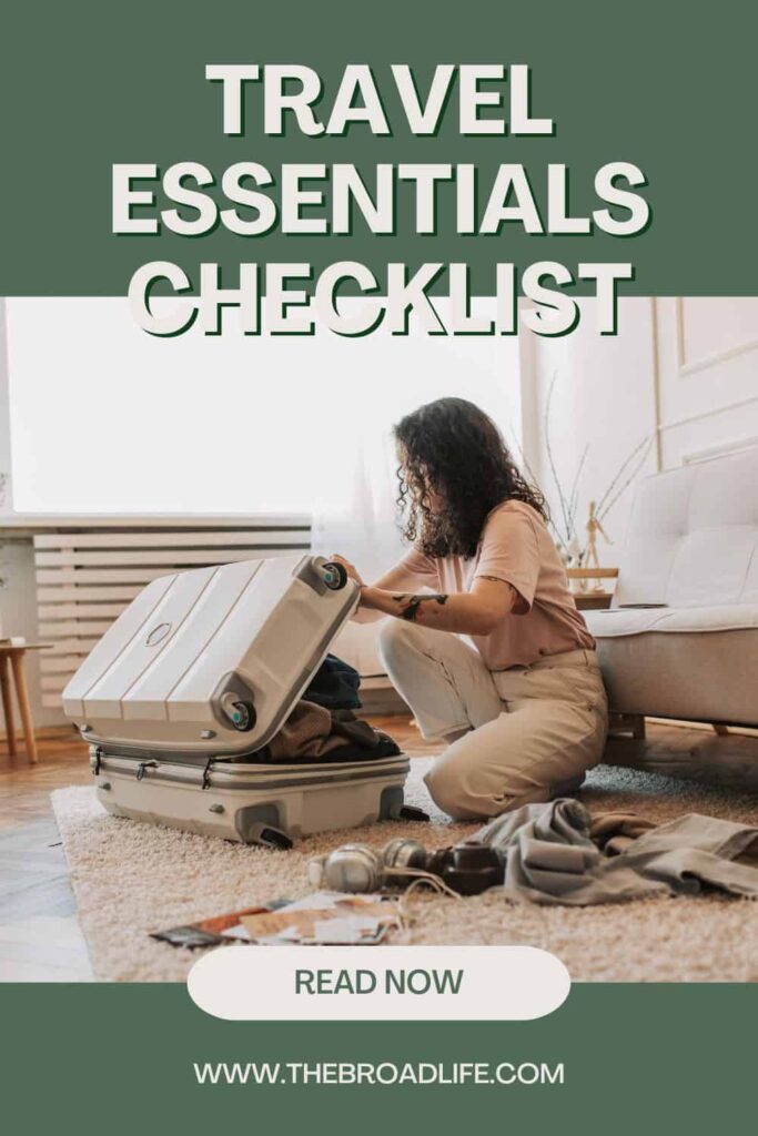 travel essentials checklist - the broad life pinterest board
