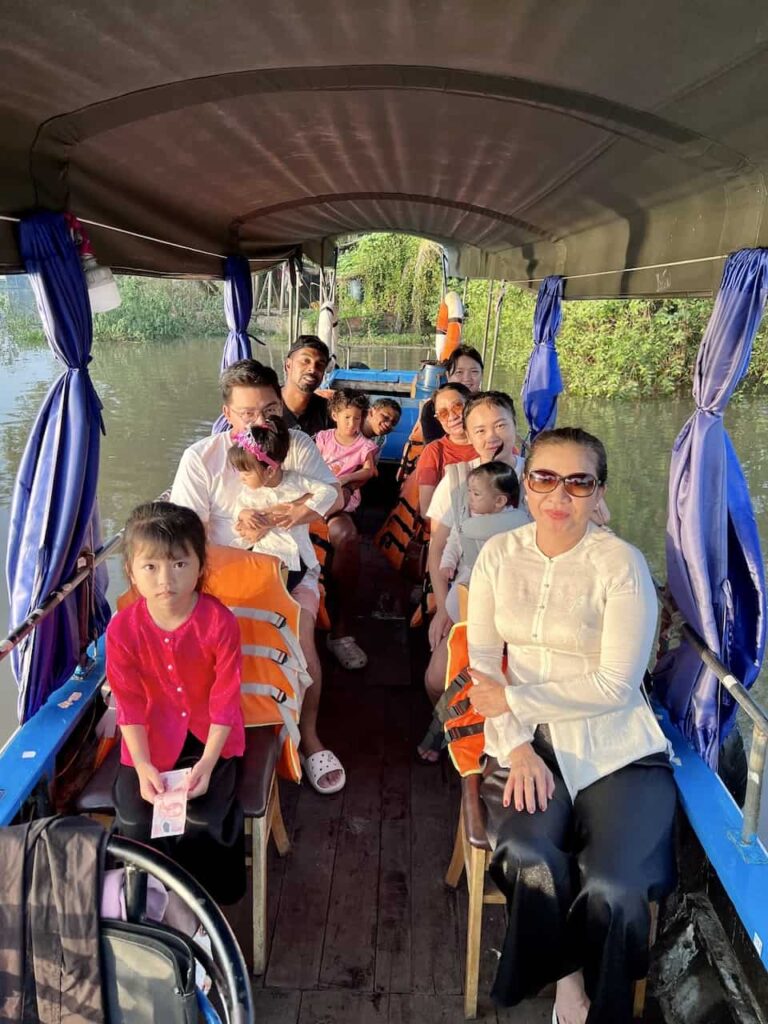 my family on the boat to Cai Rang floating market can tho