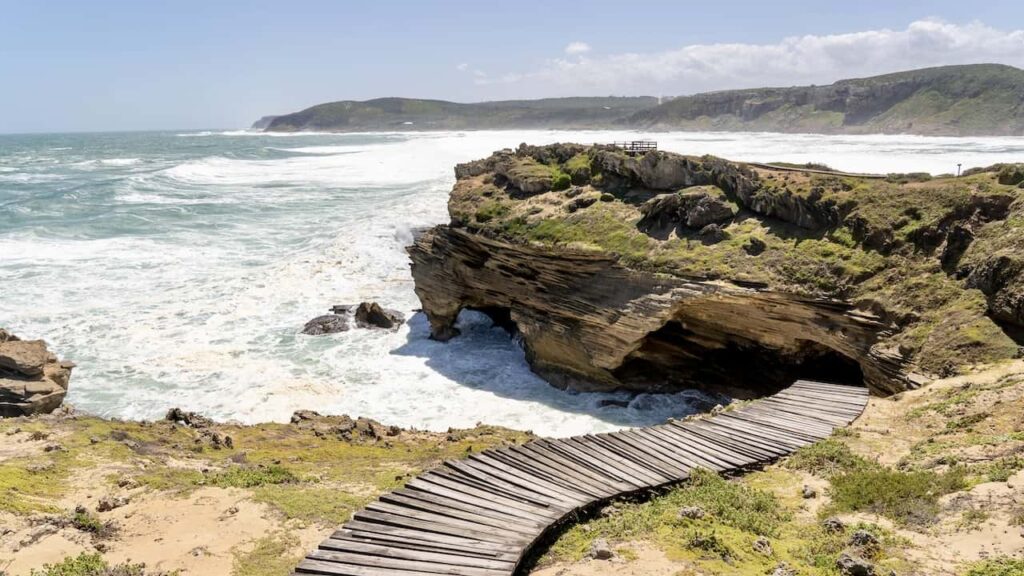 A wooden path at Robberg 5 Beach Plettenberg Bay South Africa