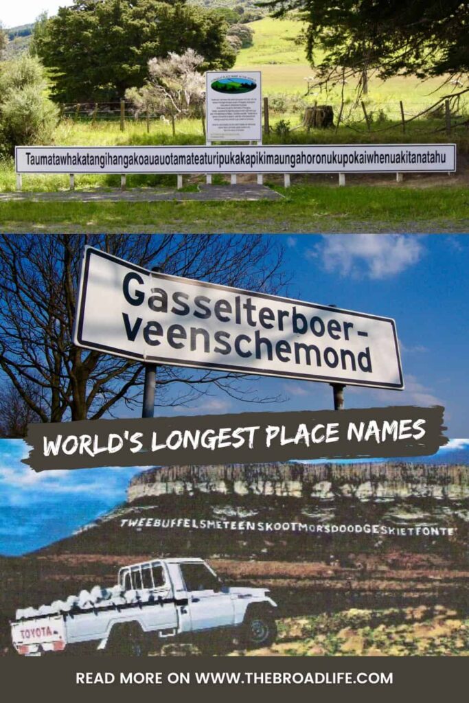 10 world's longest place names - the broad life pinterest board