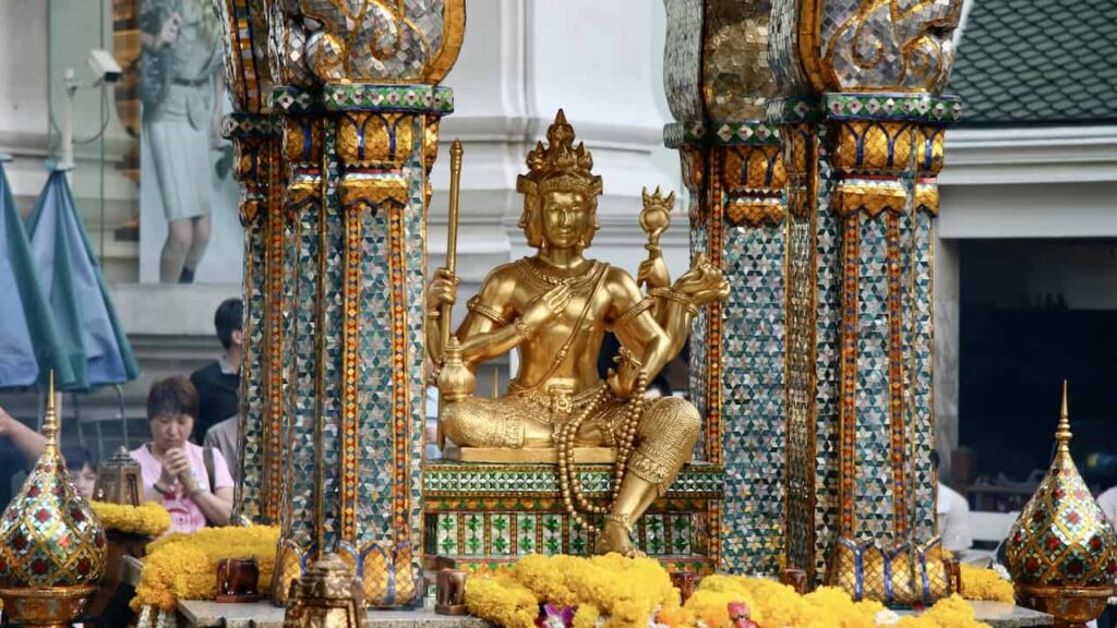 Phra Phrom Erawan Shrine in Bangkok Thailand