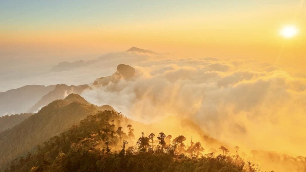 the amazing sea-of-cloud view on Lao Than peak