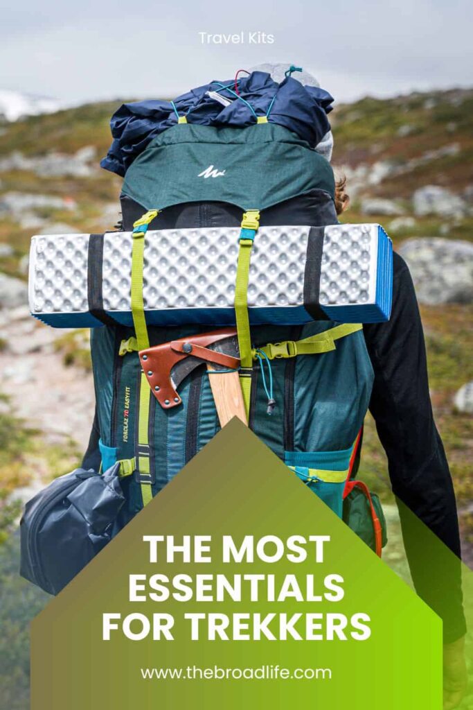 most trekking essentials for beginners - the broad life pinterest board
