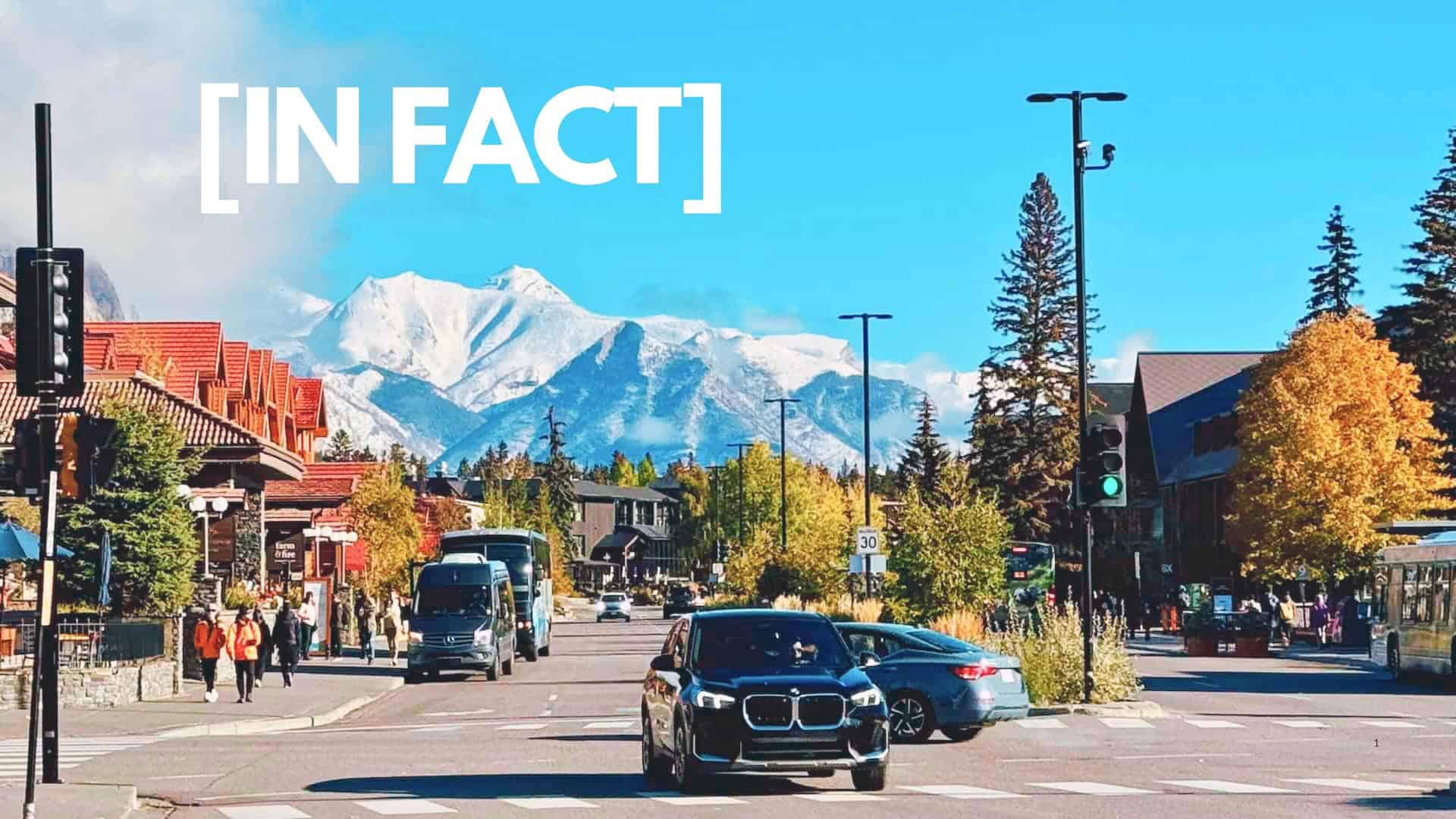 banff town facts with street view cascade mountain