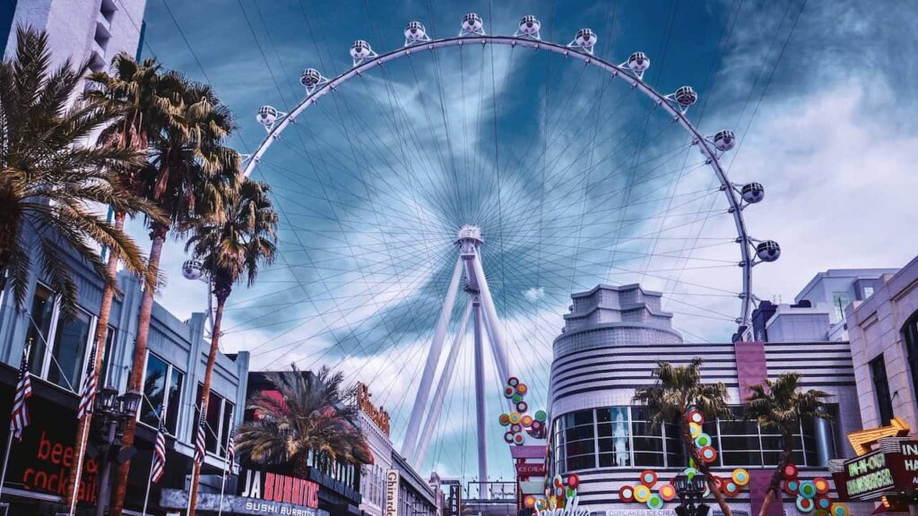High Roller Observation Wheel overlooking the Las Vegas Strip